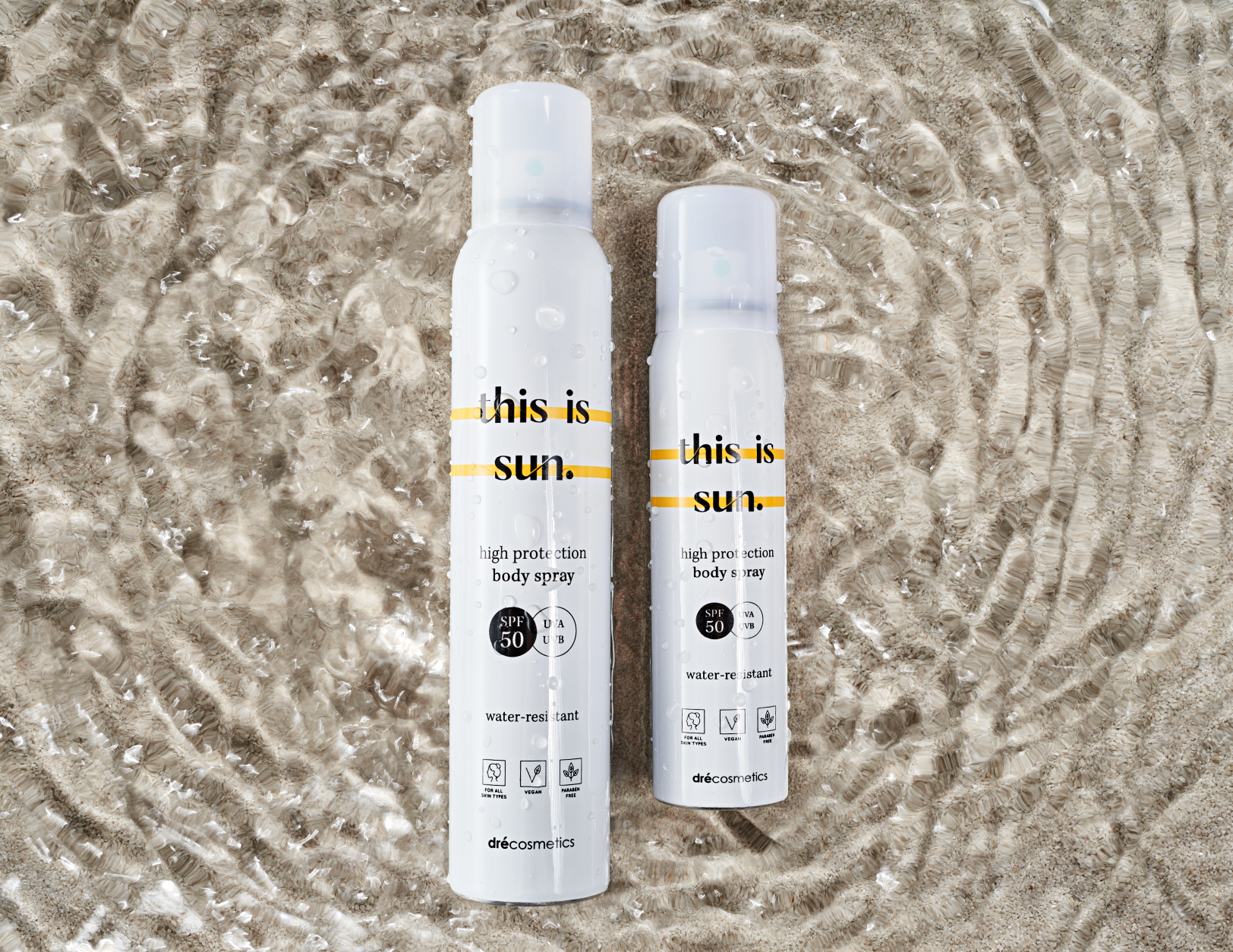 Zonnebrand Spray SPF50 - 150ml | Vegan - Gevoelige Huid - Waterbestendig - This is Sun.