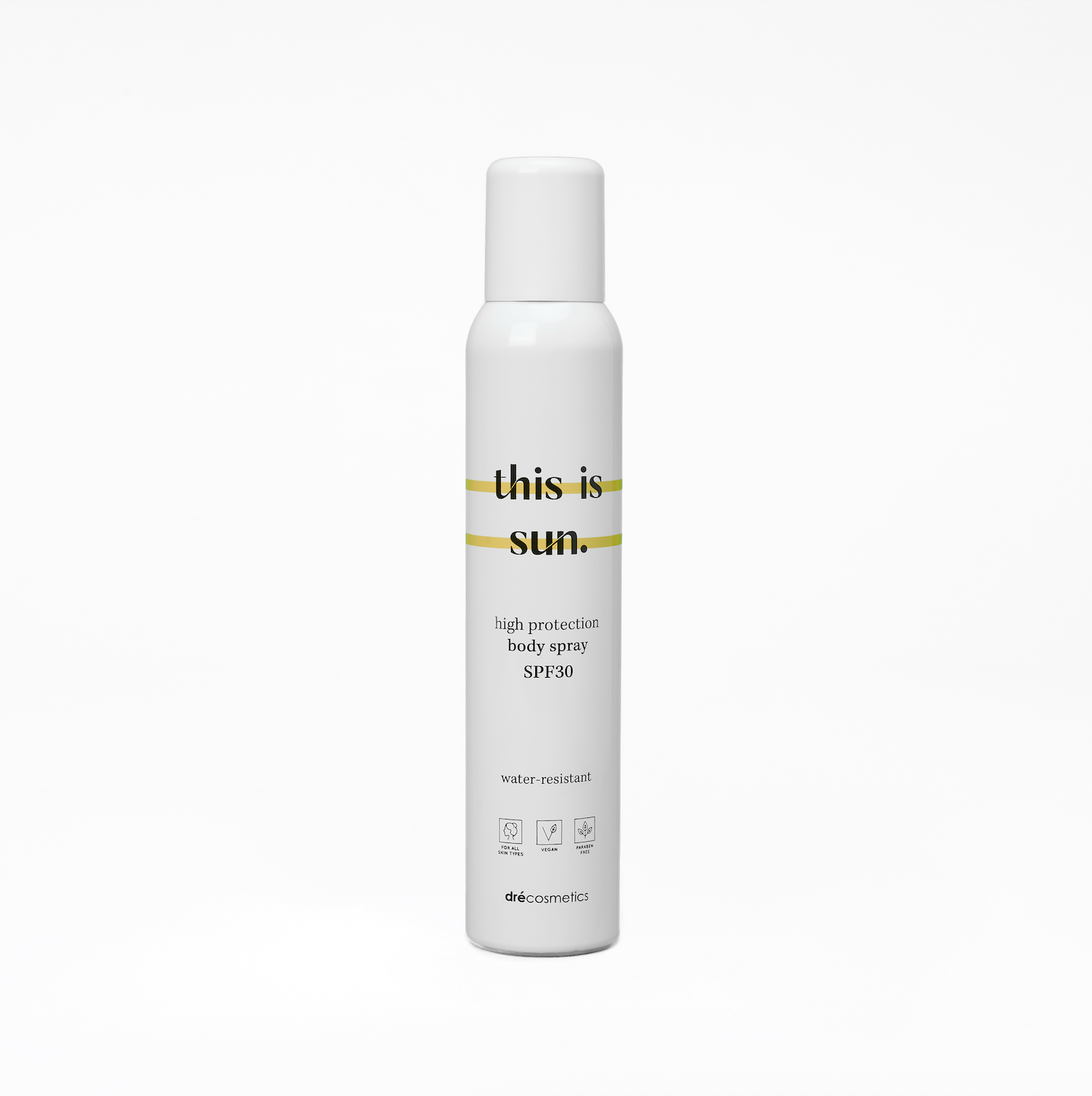 Zonnebrand Spray SPF30 - 150ml | Vegan - Gevoelige Huid - Waterbestendig - This is Sun.