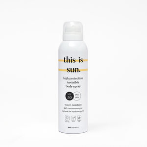 Zonnebrand Sport Spray SPF50 - 150ml | Invisible - Vegan - Waterbestendig - This is Sun.