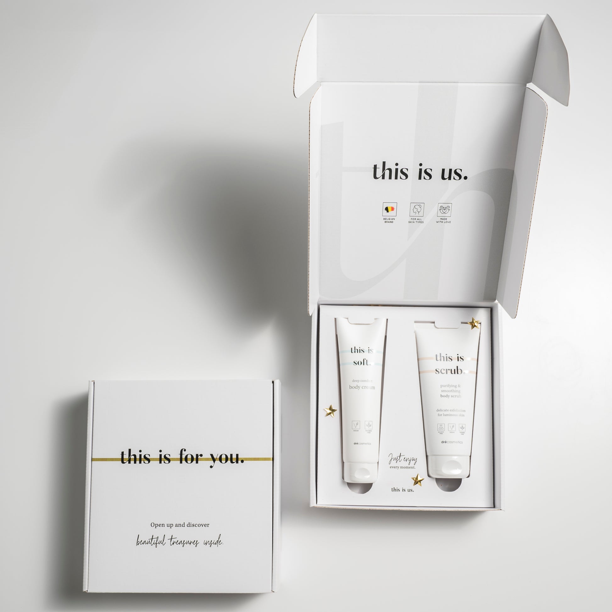 Cadeauset Body Scrub 200ml + Body Cream 150ml | Luxe Verzorgingsset - Vegan - Gevoelige Huid - Wilou.