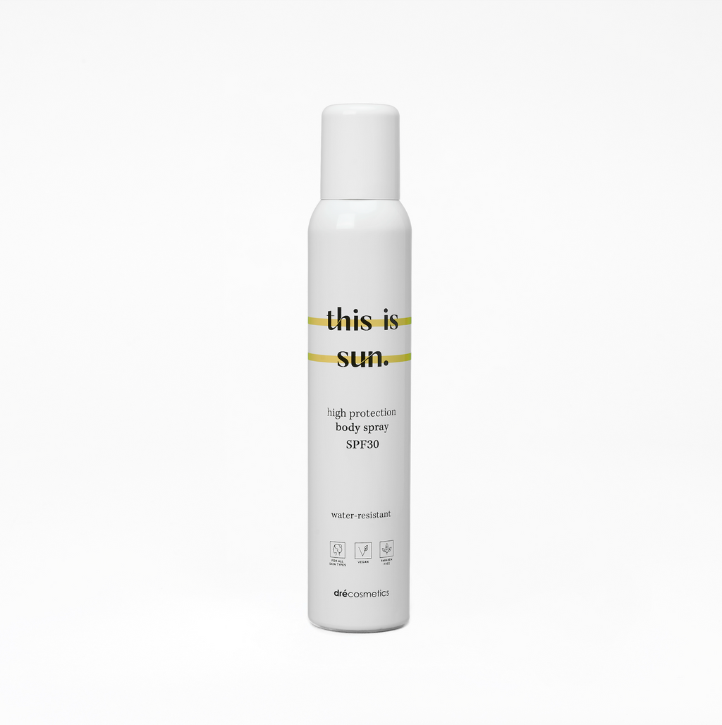 Zonnebrand Spray SPF30 - 150ml | Vegan - Gevoelige Huid - Waterbestendig - This is Sun.