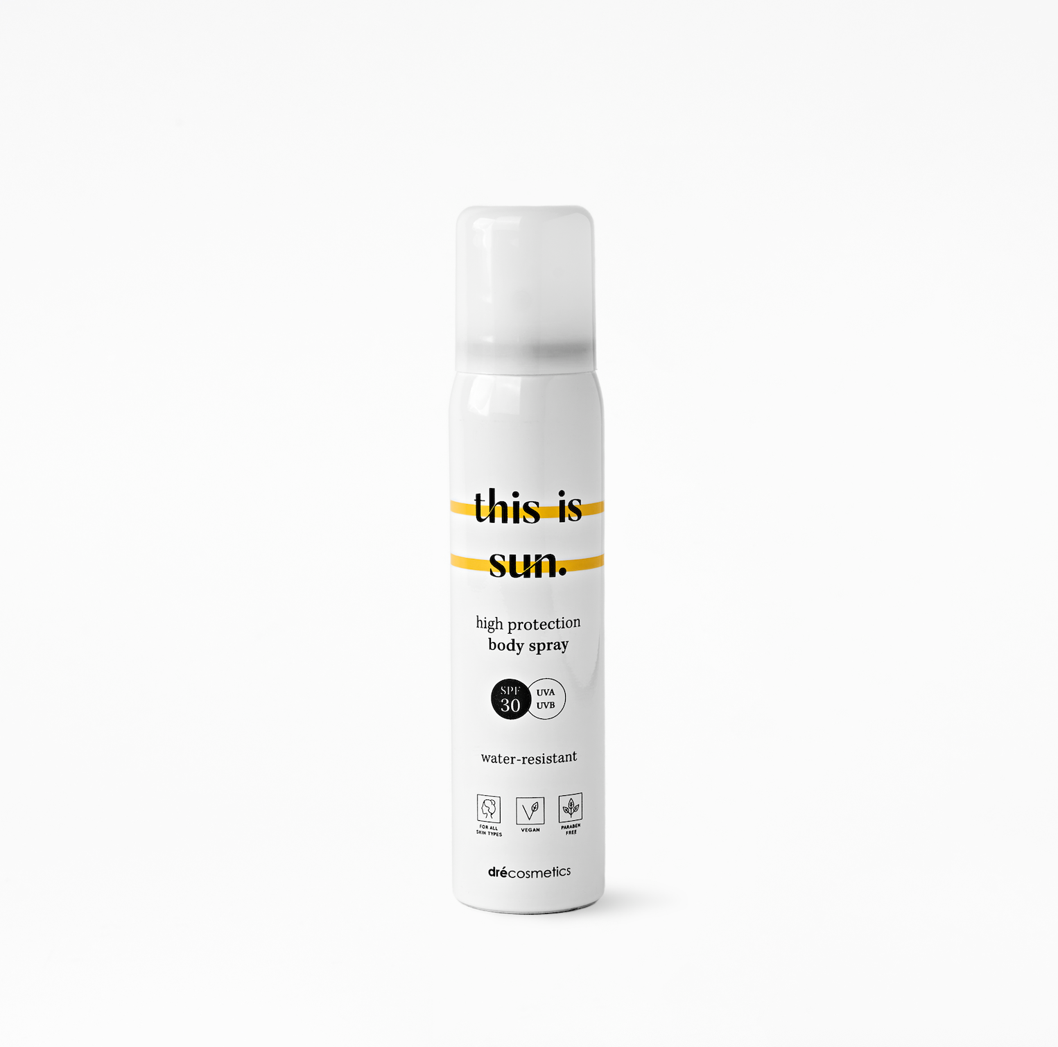 Zonnebrand Spray SPF30 - 100ml | Vegan - Gevoelige Huid - Waterbestendig - This is Sun.