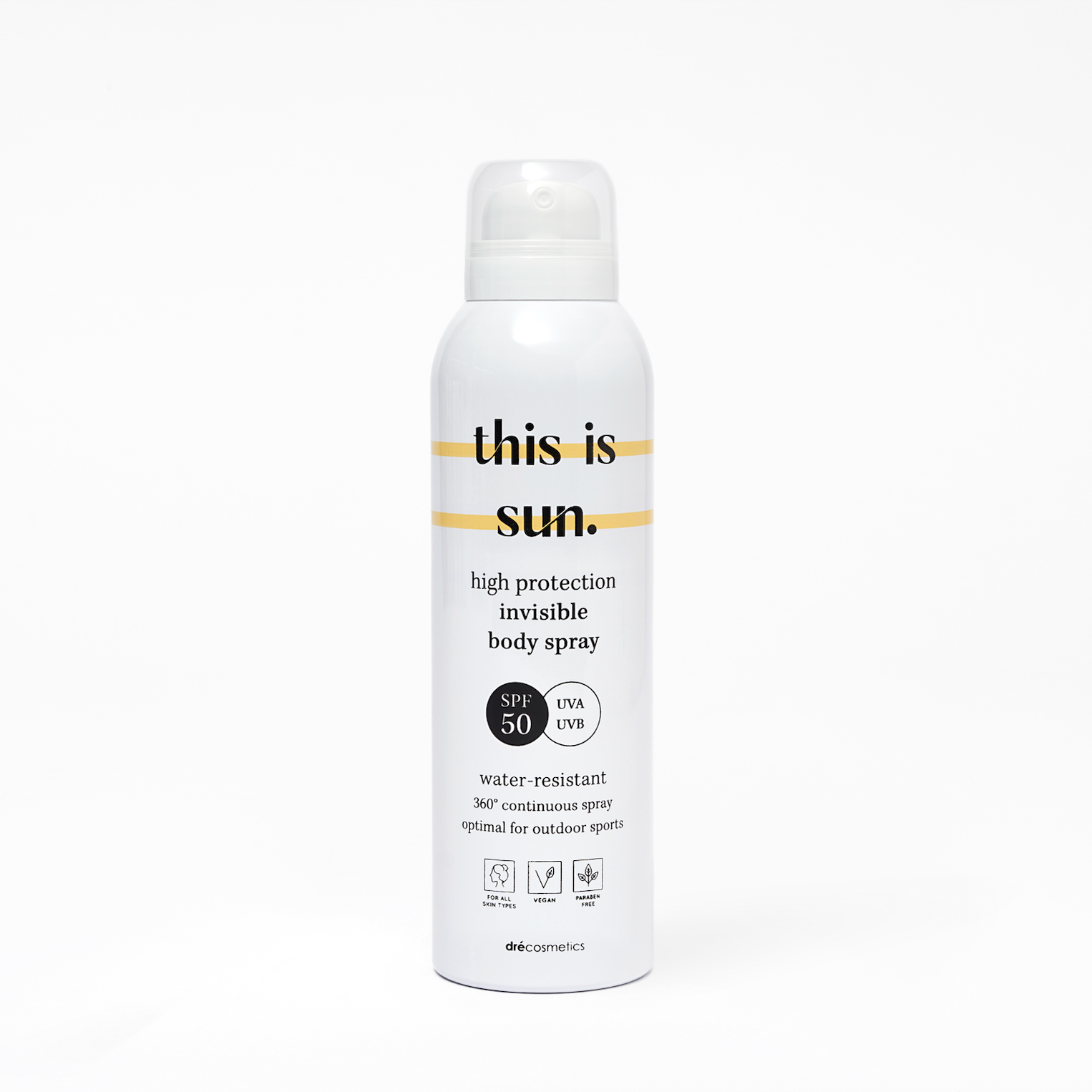 Zonnebrand Sport Spray SPF50 - 150ml | Invisible - Vegan - Waterbestendig - This is Sun.