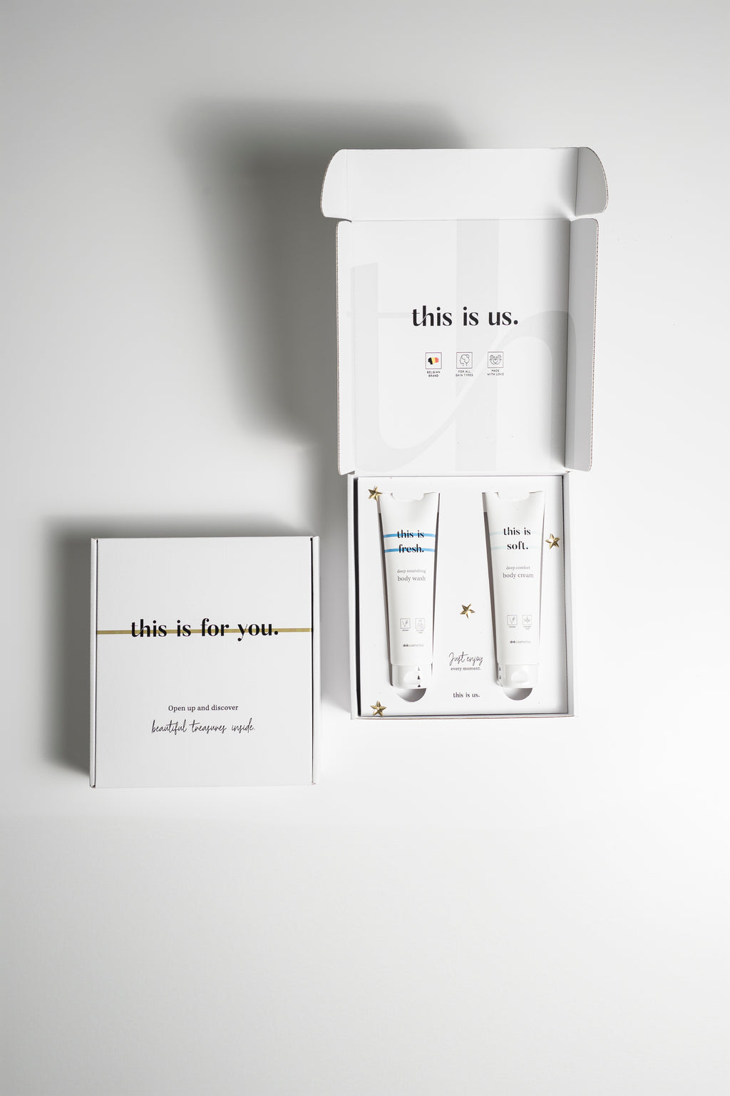 Cadeauset Douchegel 150ml + Body Cream 150ml | Luxe Verzorgingsset - Vegan - Gevoelige Huid - Wilou.
