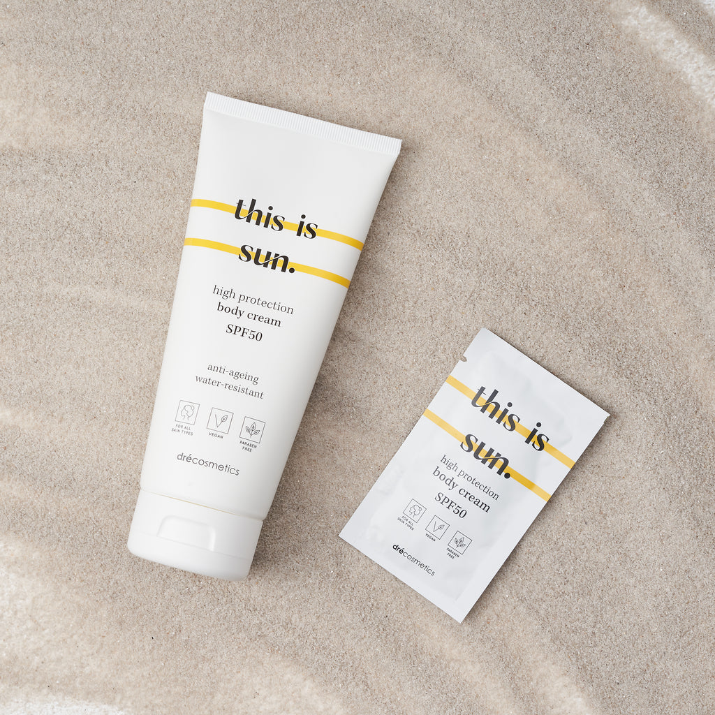 Zonnebrand Crème SPF50 - 200ml | Vegan - Gevoelige Huid - Waterbestendig - This is Sun.