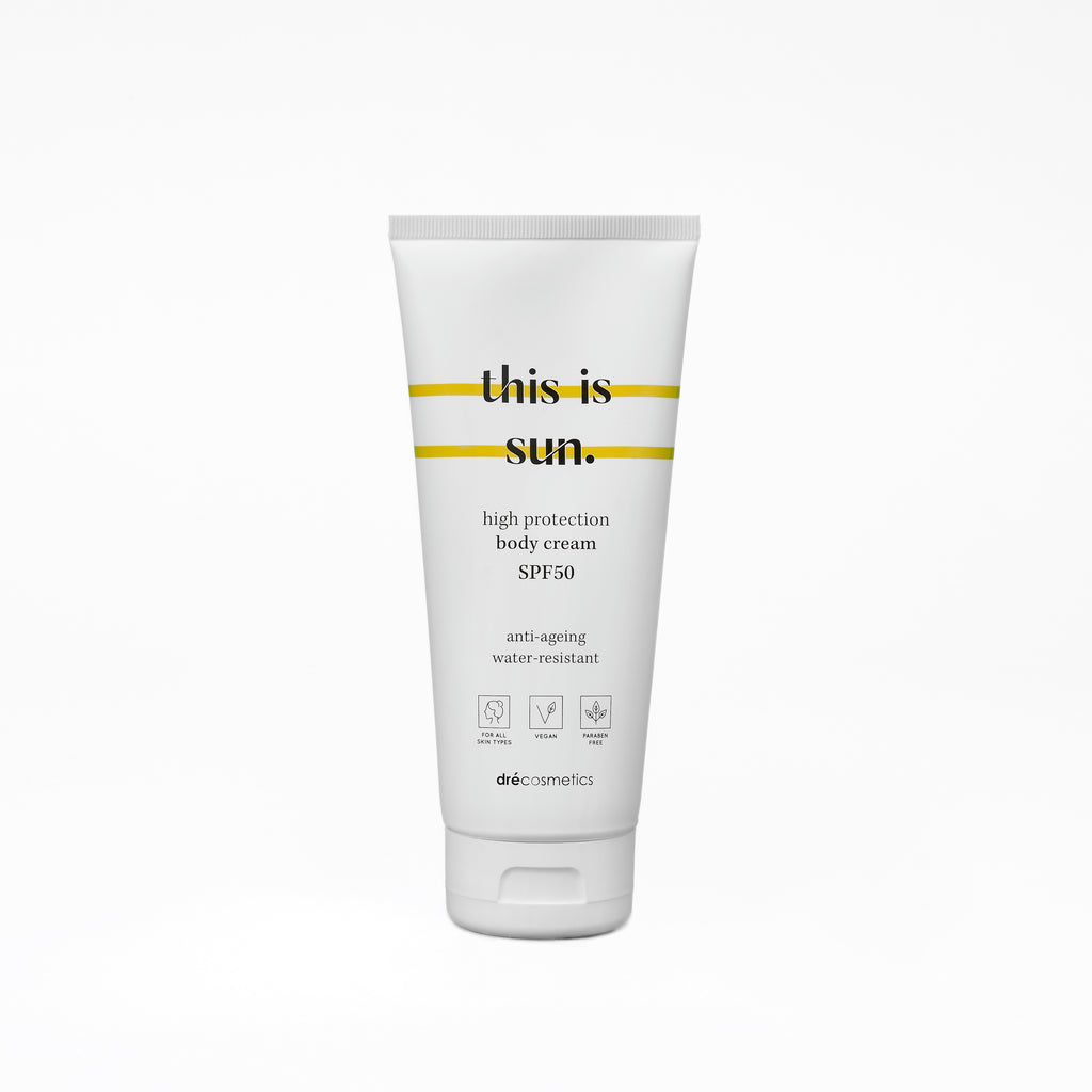 Zonnebrand Crème SPF50 - 200ml | Vegan - Gevoelige Huid - Waterbestendig - This is Sun.